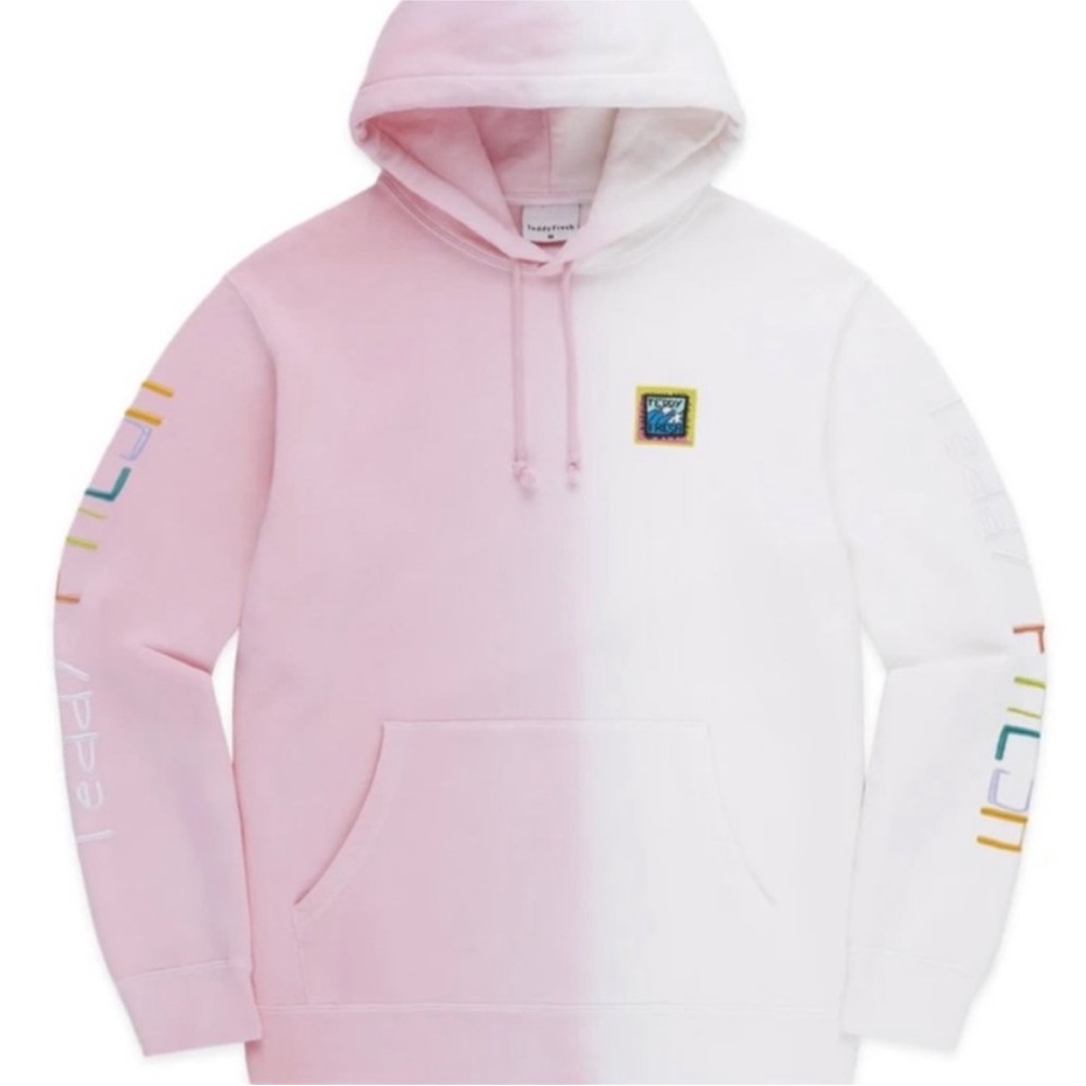 Teddy Fresh vertical dip dye unique hoodie Size L